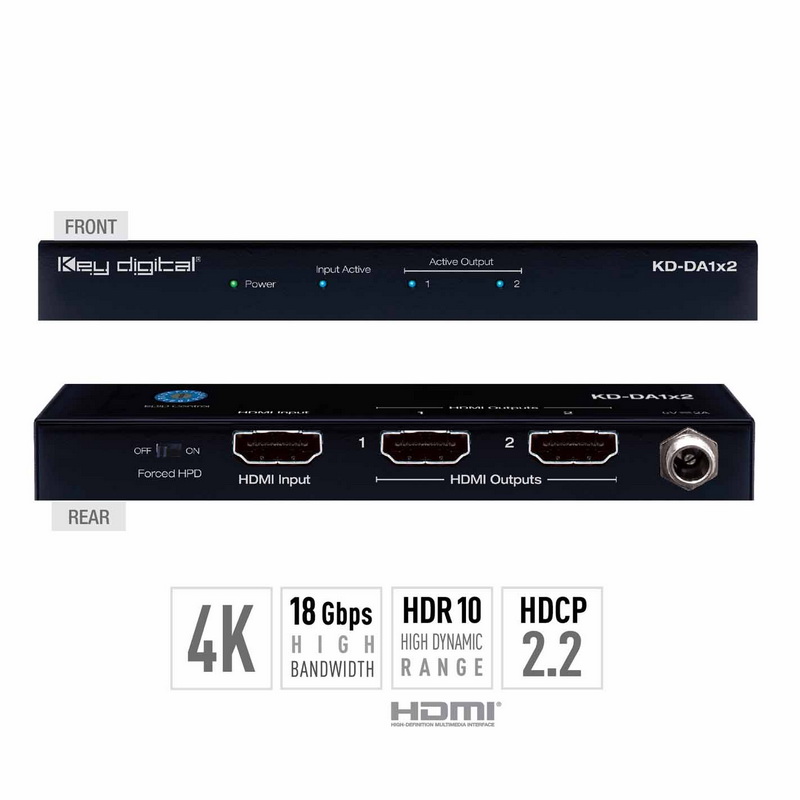 Key Digital KD-DA1x2 HDMI-сплиттер